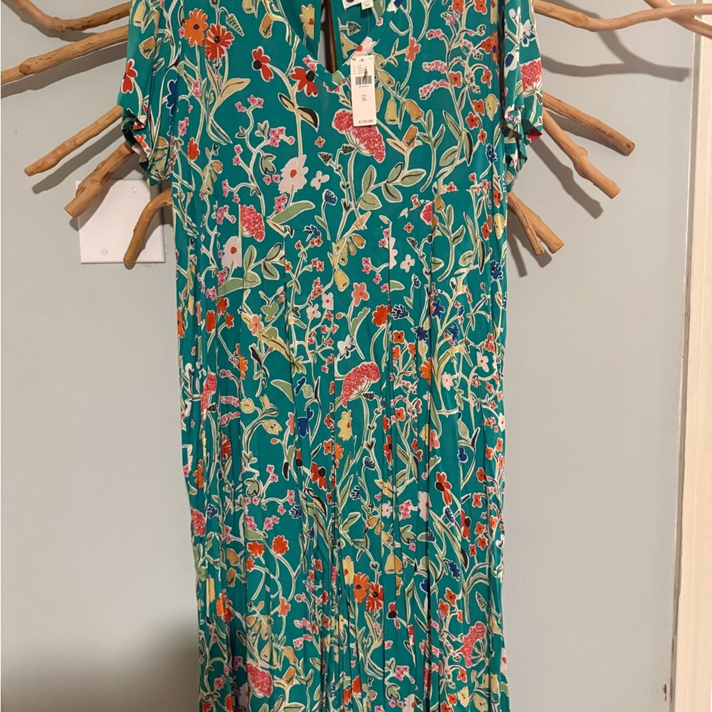 Floral baggy jumpsuit by Anthropologie